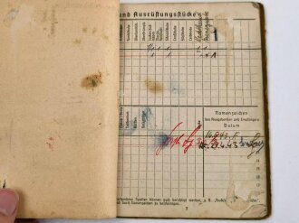 Soldbuch Heer, ausgestellt 17.2.43 bei Stamm .Kp. Gren. Ers. Btl ( mot) 118 als Grenadier