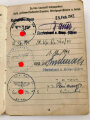 Soldbuch Heer, ausgestellt 17.2.43 bei Stamm .Kp. Gren. Ers. Btl ( mot) 118 als Grenadier