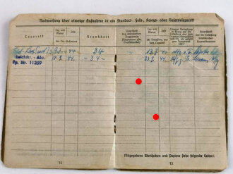 Soldbuch Heer, ausgestellt  21.10.42 bei "Stm. Werf.Ers.Abt.3"