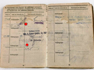 Soldbuch Heer, ausgestellt  21.10.42 bei "Stm. Werf.Ers.Abt.3"