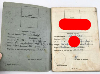 Hitler Jugend Leistungsbuch  eines Jungen aus Pforzheim,...