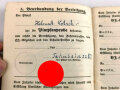 Hitler Jugend Leistungsbuch  eines Jungen aus Pforzheim, eingetreten 20.4.44. Wenige Einträge