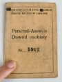 Polen "Personal Ausweis der Stadtverwaltung Lublin"  ausgestellt 1939. Einlaminiert