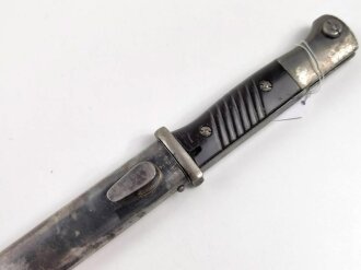 Kriegsmarine, Seitengewehr M84/98 für K98. Getrasgenes Stück, die Parierstange mit "Ostsee" Abnahme