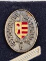 Schweiz, einzelner Schulterklappenüberschub der Polizei für einen Gefreiten ( Gendarmerie ) Kanton Jura, Rückseitig mit Kleberesten