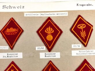 Schweiz, Sammlung Spezialistenabzeichen / Kragenabzeichen...