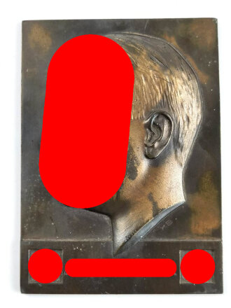 Spritzgußplakette getönt " Adolf Hitler" 10 x 14cm