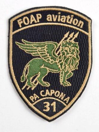 Schweiz, Ärmelabzeichen der Schweizer Armee " FOAP aviation PA Capona 31 "