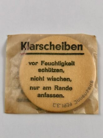 Satz Klarscheiben für die Gasmaske der Wehrmacht, datiert 1939