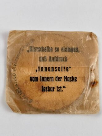 Satz Klarscheiben für die Gasmaske der Wehrmacht, datiert 1939