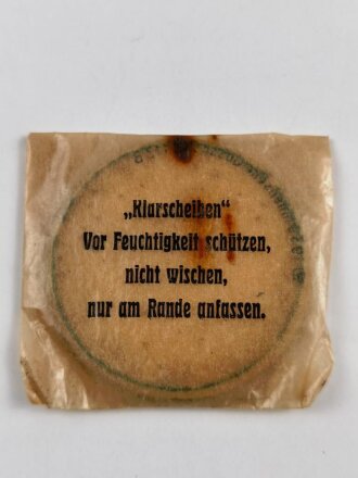 Satz Klarscheiben für die Gasmaske der Wehrmacht, datiert 1939