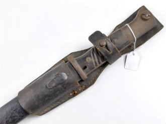 Seitengewehr M84/98 für K98 der Wehrmachtim Koppelschuh. gebraucht, ungereinigt