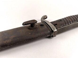 1.Weltkrieg, Seitengewehr Modell 98/05  mit ausgeschliffener Säge. Hersteller Adler Werke  Bielefeld. Gereinigtes Stück