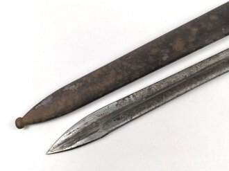 1.Weltkrieg, Seitengewehr Modell 98/05  mit ausgeschliffener Säge. Hersteller Adler Werke  Bielefeld. Gereinigtes Stück