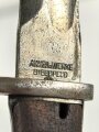 1.Weltkrieg, Seitengewehr Modell 98/05  mit ausgeschliffener Säge. Hersteller Adler Werke  Bielefeld. Gereinigtes Stück