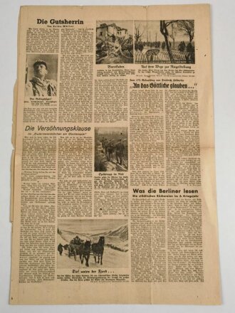 Der Angriff vereinigt mit Berliner Illustrierte Nachtausgabe, Nr. 65 vom 17. März 1945 "Ausweitung der Schlachten in Ost und West" stark gebraucht