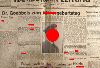 Hamburger Zeitung, Nr 92 vom 20. April 1945, " Dr....