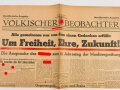 Völkischer Beobachter, Norddeutsche Ausgabe, 1. Februar 1945, "Um Freiheit, Ehre, Zukunft!"stark gebraucht