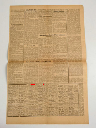 Hamburger Zeitung, Nr 89 vom 17. April 1945, "Schweres Ringen an Elbe und Oder" 1 Seite