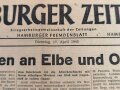 Hamburger Zeitung, Nr 89 vom 17. April 1945, "Schweres Ringen an Elbe und Oder" 1 Seite