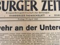 Hamburger Zeitung, Nr 98 vom 27. April 1945, "Wachsame Abwehr an der Unterelbe" 1 Seite