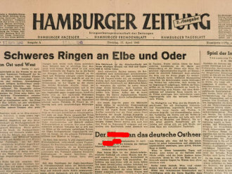 Hamburger Zeitung 2. Ausgabe, Nr 89 vom 17. April 1945,...