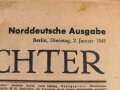 Völkischer Beobachter, Norddeutsche Ausgabe, 2. Januar 1945, "Wir werden den Sieg erzwingen!" stark gebraucht