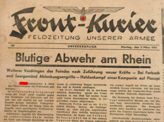 Front-Kurier - Feldzeitung unserer Armee, 5. März 1945, "Blutige Abwehr am Rhein"