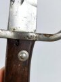 Brasilien, Seitengewehr für Mauser Gewehr Modell 1908, Scheide mit Messingbeschlägen . Nummerngleiches Stück