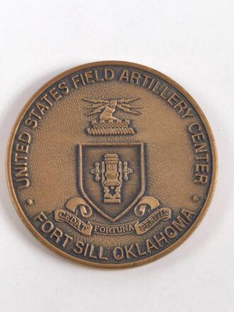 U.S. "Field Artillery Center Fort Sill Oklahoma" Coin. 39mm