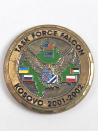 U.S. Task Force Falcon "Kosovo 2001-2002" Coin 50mm