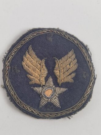 U.S. WWII Army Air Force hand embroidered Bullion patch 70mm