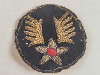 U.S. WWII Army Air Force hand embroidered Bullion patch 66mm