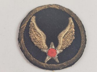 U.S. WWII Army Air Force hand embroidered Bullion patch 68mm