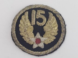 U.S. WWII , 15th Army Air Force hand embroidered Bullion...