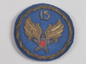 U.S. WWII , 15th Army Air Force hand embroidered Bullion...