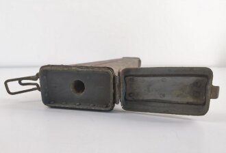 1.Weltkrieg, Ersatzlaufbehälter für 2 Stück Läufe MG 08 und 08/15. narbig , gereinigt