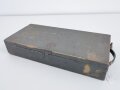 1.Weltkrieg, Holzkasten für Reinigungswatte MG 08 und 08/15. Originallack, Maße 17 x 37 x 6cm