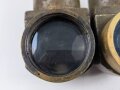 1.Weltkrieg, Scherenfernrohr von Carl Zeiss Jena, bezeichnet 10 x 5°. Originallack. Optisch defekt, lediglich hell und dunkel erkennbar. Seltene Ausführung