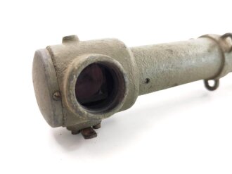 1.Weltkrieg, Grabenoptik für Minenwerfer. Optik defekt, das Stück war mehrmals geschnitten und zerlegt. neuzeitlich überlackiert. Gesamtlänge 115cm