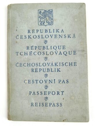 Tschechoslowakei , Reisepaß ausgestellt 1928