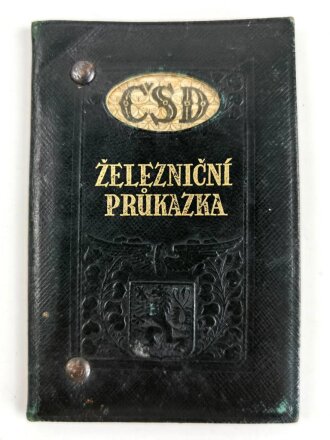 Tschechoslowakei , Eisenbahnpass "Zeleznicni Prukazka" ausgestellt 1929