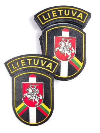 Litauen, Ärmelabzeichen Grenzpolizei " Lietuva" 2teilig. Sie erhalten 1 ( ein ) Stück