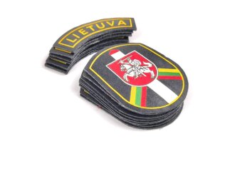 Litauen, Ärmelabzeichen Grenzpolizei " Lietuva" 2teilig. Sie erhalten 1 ( ein ) Stück
