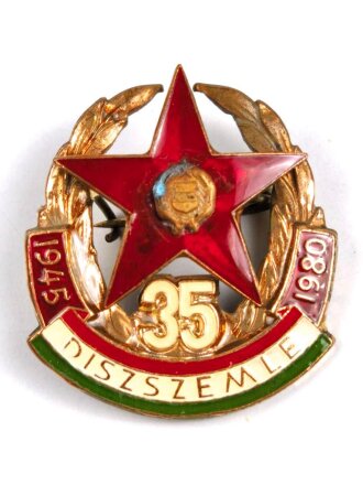 Ungarn, emailliertes Abzeichen "Diszszemle 1945- 1980"