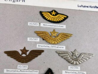 Ungarn, Sammlung Abzeichen zum Thema Luftwaffe,  jeweils...