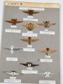 Ungarn, Sammlung  8 xKlassifizierungsabzeichen zum Thema Luftwaffe,  jeweils auf Karton befestigt