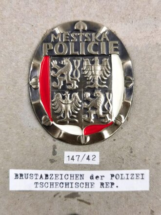 Tschechoslowakei, Sammlung  Abzeichen zum Thema Polizei ,...