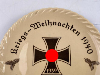 Wandteller "Kriegs Weihnachten 1940, 79. Infanterie Division" Durchmesser 20,5cm, guter Zustand