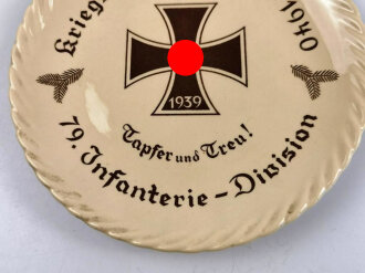 Wandteller "Kriegs Weihnachten 1940, 79. Infanterie Division" Durchmesser 20,5cm, guter Zustand